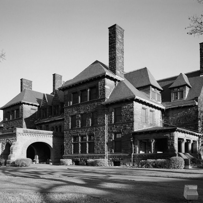 Black and white photo of James J. Hill House
