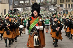 Brian Boru Pipe Band at St. Patrick's Day Parade.