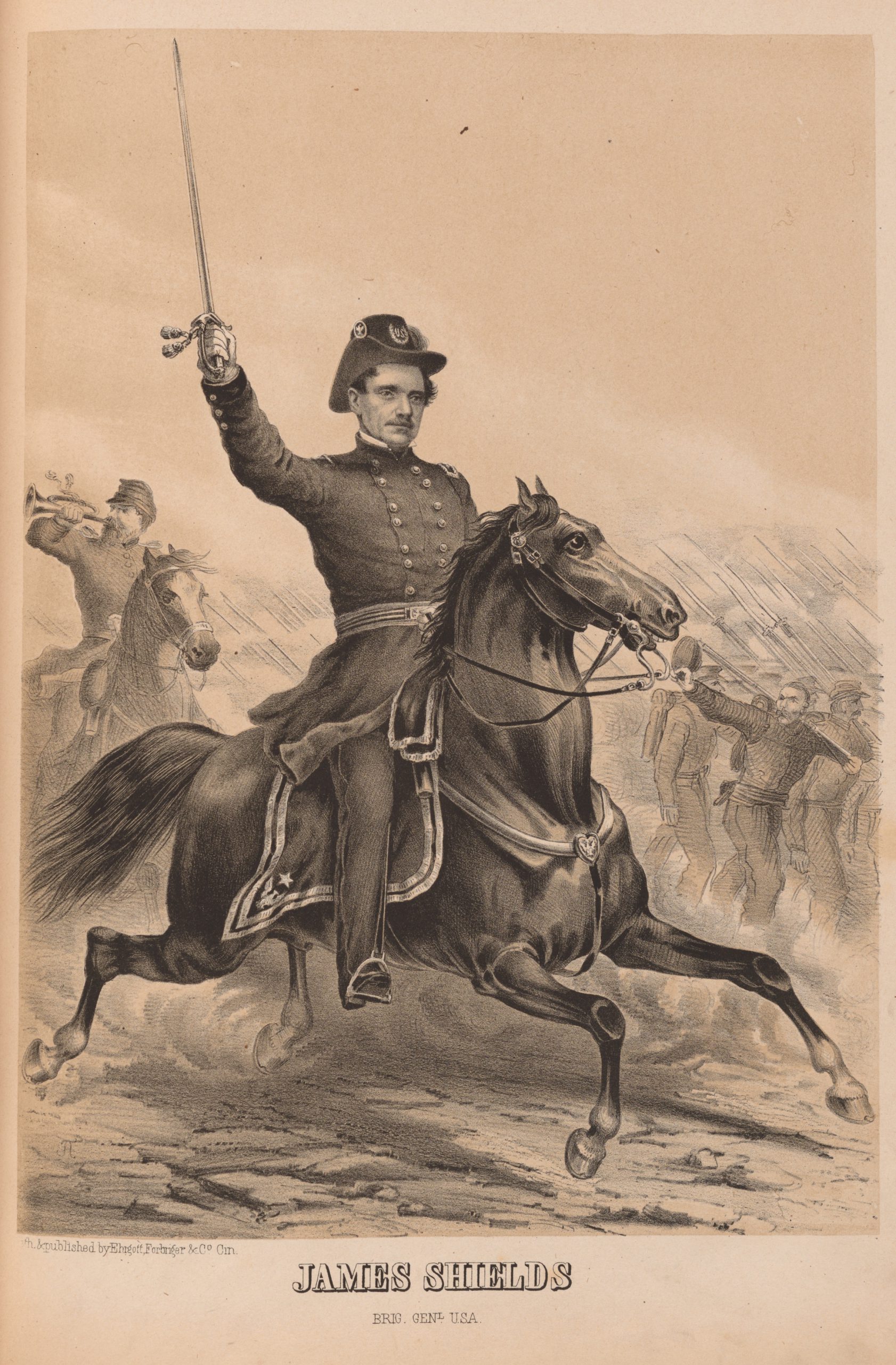 James Shields on horseback